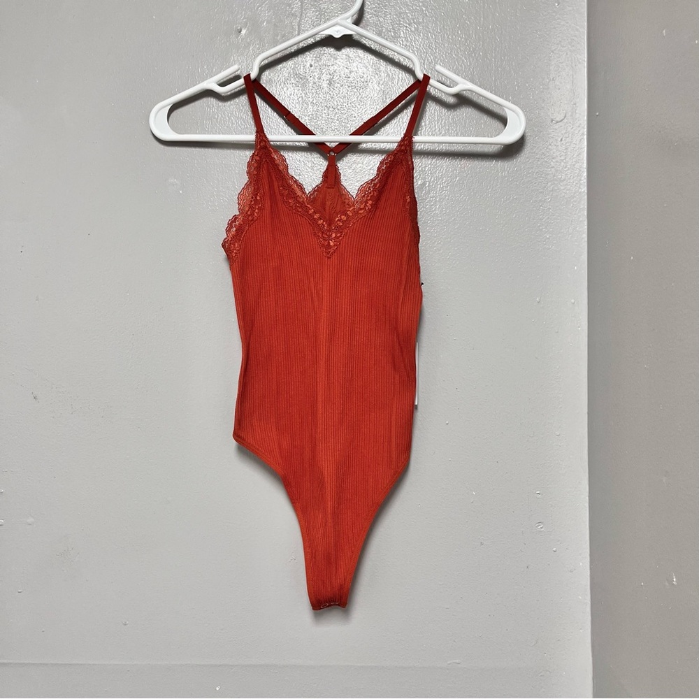 Forever 21 Sienna Orange Lace Bodysuit
